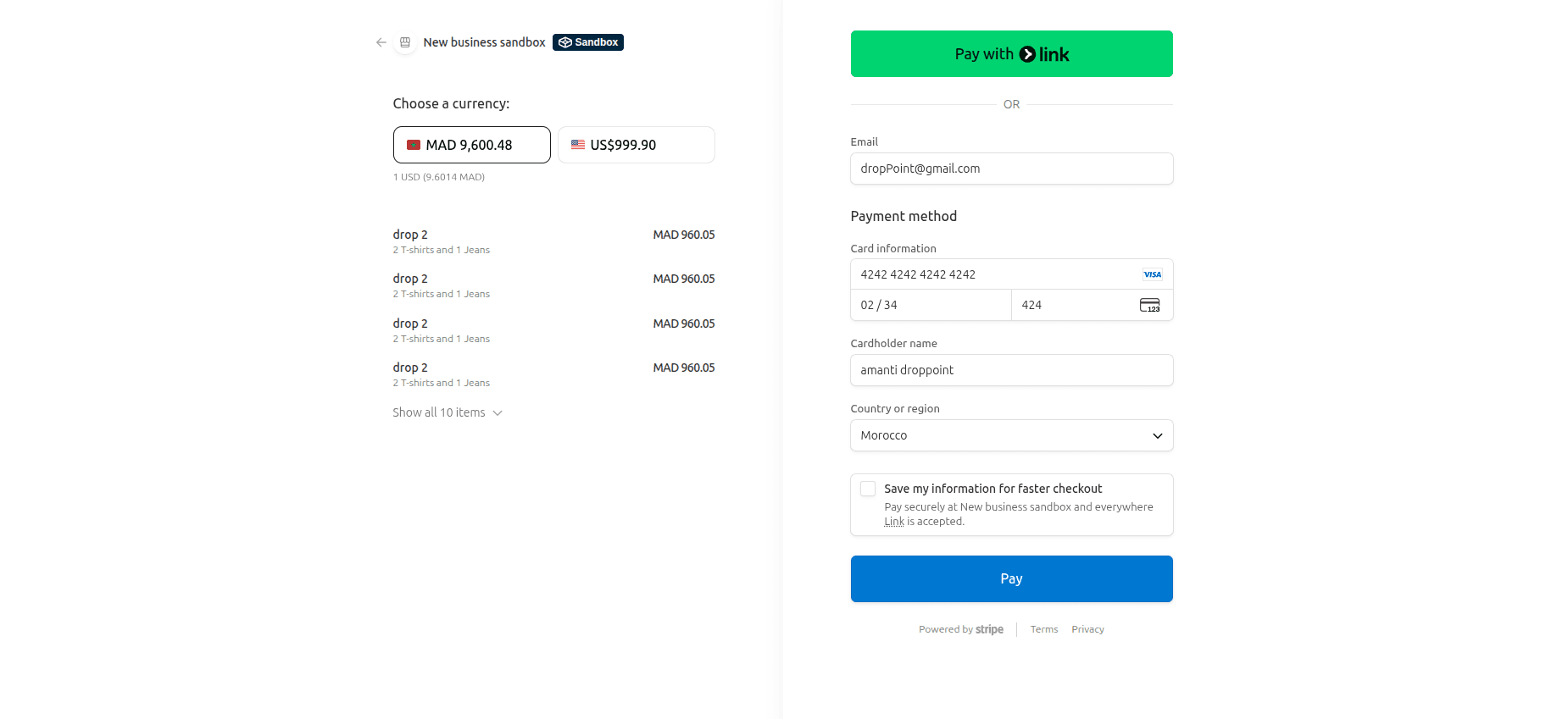 Stripe Integration