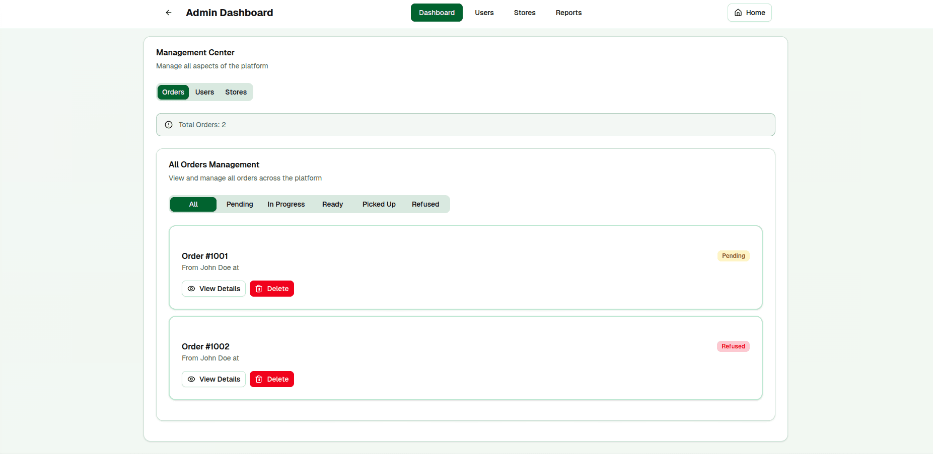 Dashboard (Scrolled)