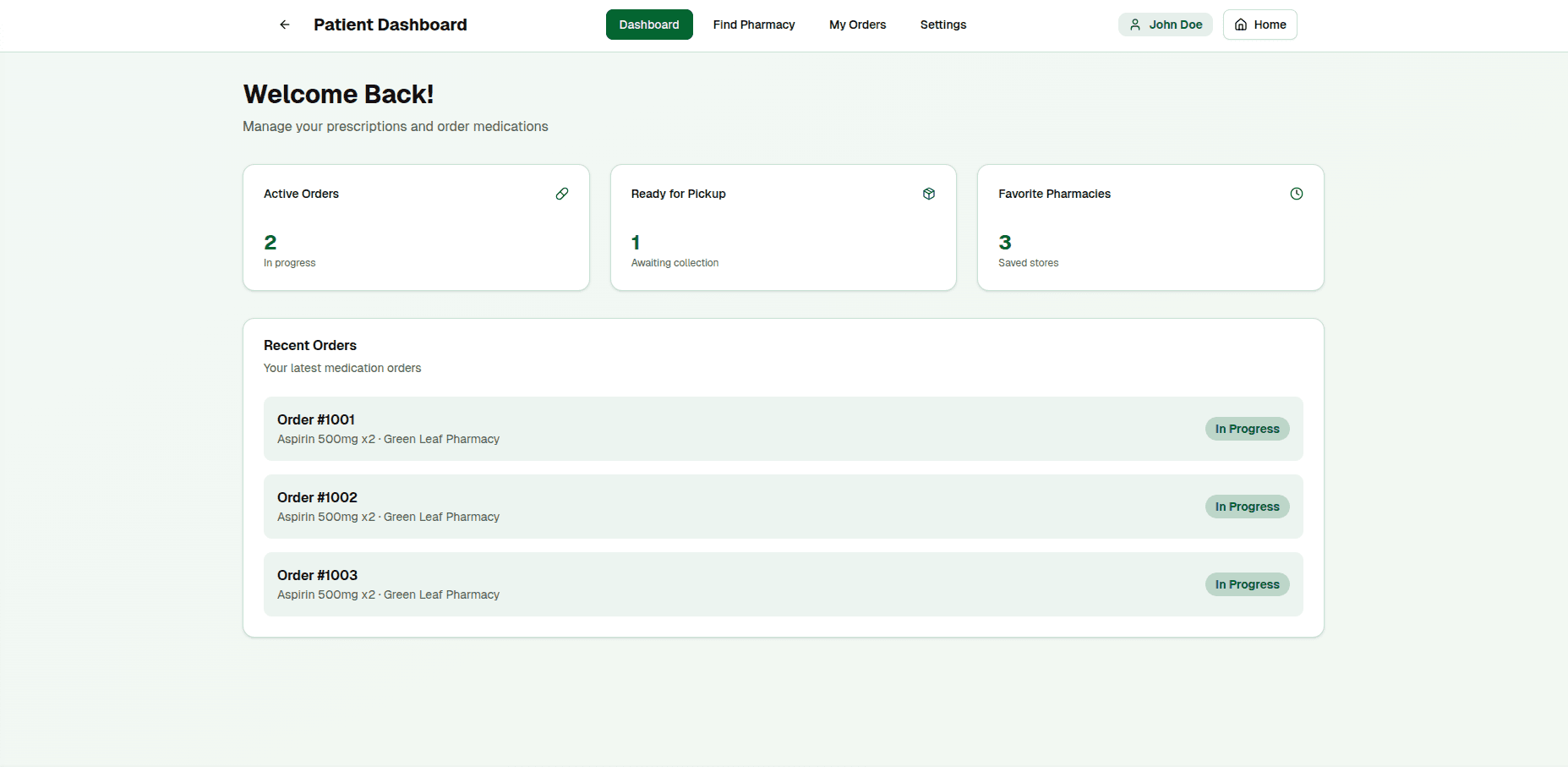 Patient Dashboard